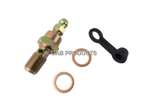 DAB PRODUCTS EASY BLEED BANJO BOLT AND BLEED NIPPLE M10 X 1 GAS GAS BETA SHERCO
