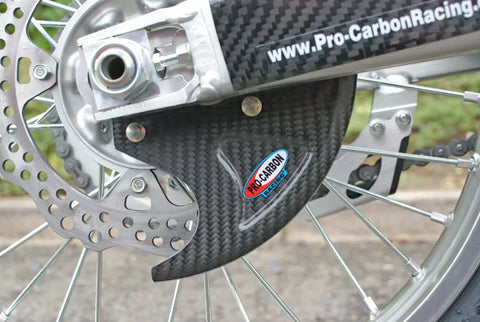 PRO CARBON HONDA REAR DISC GUARD ALL CR/CRF 125 TO 450 2002-2024