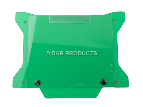 DAB PRODUCTS FACTORY TRIALS NUMBER BOARD PLATE WITH WINDOW GREEN