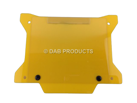 DAB PRODUCTS FACTORY TRIALS NUMBER BOARD PLATE WITH WINDOW YELLOW