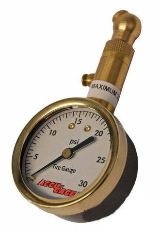 ACCU-GAGE  LOW PRESSURE TYRE GAUGE 0-30PSI WITH AIR BLEEDER BUTTON MOTOX ENDURO