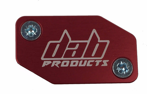 DAB PRODUCTS BRAKTEC PATTERN CLUTCH MASTER CYLINDER COVER & SCREWS RED