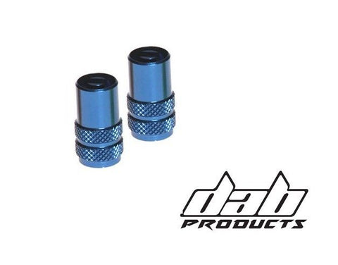 DAB PRODUCTS VALVE CAPS WITH BUILT IN  VALVE KEY 2PCS BLUE