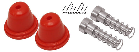 DAB PRODUCTS AJP/GRIMECA MASTER CYLINDER RUBBER BOOTS & PLUNGER SET RED 1PR