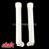 DAB PRODUCTS TECH TRIALS LOWER FORK GUARDS COVERS WHITE  FOR GAS GAS BETA TRS - Trials Bike Breakers UK