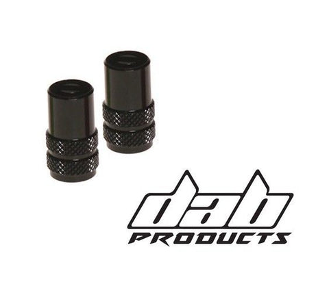 DAB PRODUCTS VALVE CAPS WITH BUILT IN  VALVE KEY 2PCS BLACK