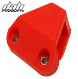 DAB PRODUCTS TRIALS ANGLED CHAIN TENSIONER PAD WITH SCREWS & NUTS RED - Trials Bike Breakers UK