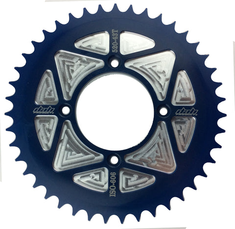 DAB PRODUCTS 4 BOLT REAR FIM STYLE TRIALS SPROCKET 43T BLUE