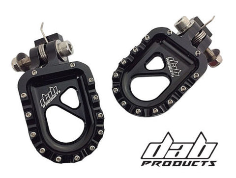 DAB PRODUCTS 55MM WIDE PERFORMANCE ALLOY TRIALS FOOTPEGS BLACK