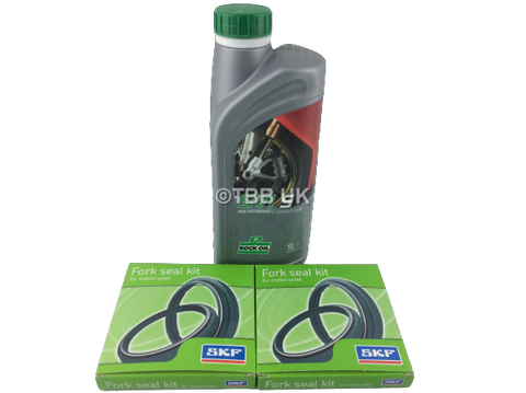 SKF FORK OIL DUST SEAL AND CLIP KIT FOR 38MM PAIOLI FORKS WITH FORK OIL
