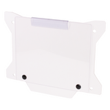 DAB PRODUCTS FACTORY TRIALS NUMBER BOARD PLATE WITH WINDOW WHITE - Trials Bike Breakers UK