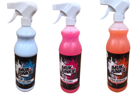 MUK JUNKIE ESSENTIAL BIKE CLEANING PACK  3 X 1 LITRE