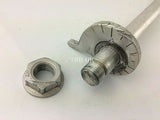 GAS GAS ALLOY REAR WHEEL SPINDLE AXLE WITH CAMS AND NUTS