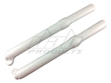 DAB PRODUCTS TECH TRIALS FULL LENGTH FORK GUARDS COVERS WHITE - Trials Bike Breakers UK
