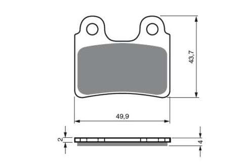 DAB PRODUCTS FRONT BRAKE PADS FOR GAS GAS SCORPA SHERCO OSSA BETA MONTESA ETC