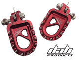DAB PRODUCTS 55MM PERFORMANCE ALLOY TRIALS FOOTRESTS FOOTPEGS RED GAS GAS 4RT - Trials Bike Breakers UK